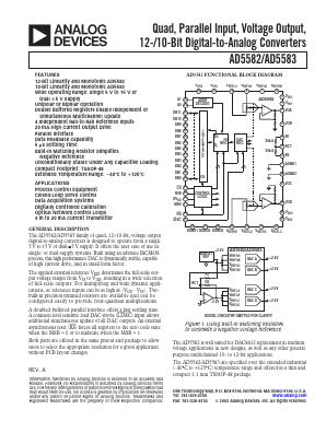 AD5582Y Datasheet PDF Analog Devices