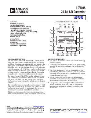AD7703ANZ Datasheet PDF Analog Devices