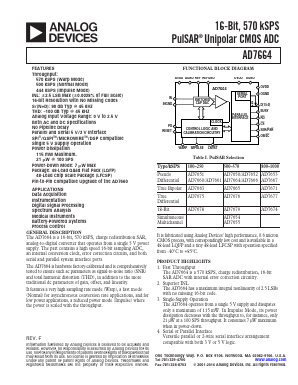AD7664_16 Datasheet PDF Analog Devices