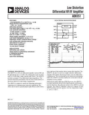 AD8351ARM-REEL7_04 Datasheet PDF Analog Devices