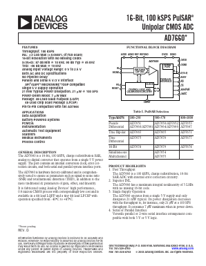 AD7660 Datasheet PDF Analog Devices