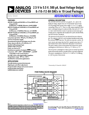 AD5314ARMZ-REEL7 Datasheet PDF Analog Devices