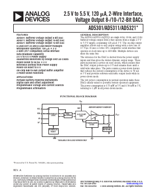AD5301 Datasheet PDF Analog Devices