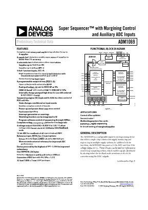 ADM1069ACP-REEL7 Datasheet PDF Analog Devices