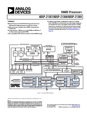 ADSP-21368 Datasheet PDF Analog Devices