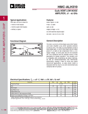 HMC-ALH310 Datasheet PDF Analog Devices
