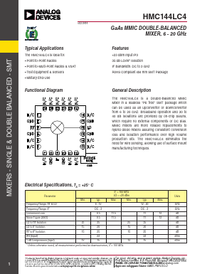 HMC144LC4 Datasheet PDF Analog Devices