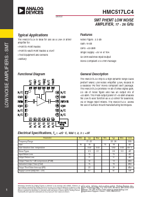 HMC517LC4 Datasheet PDF Analog Devices