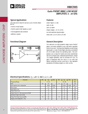 HMC565 Datasheet PDF Analog Devices