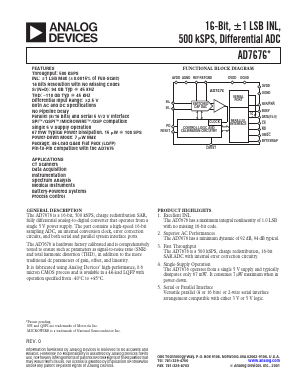 AD7676ASTRL Datasheet PDF Analog Devices