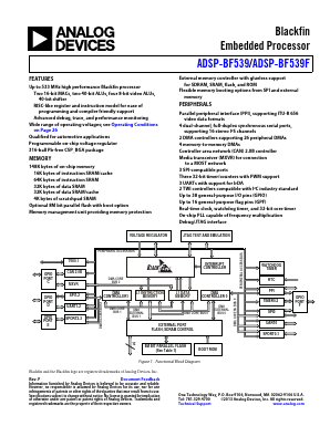 ADSP-BF539 Datasheet PDF Analog Devices