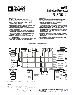 ADSP-TS101SAB1-000 Datasheet PDF Analog Devices