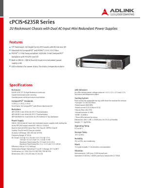 CPCIS-6235R64 Datasheet PDF Adlink Technology Inc.