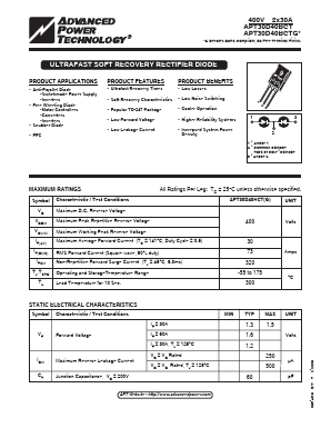 APT30D40BCT Datasheet PDF Advanced Power Technology