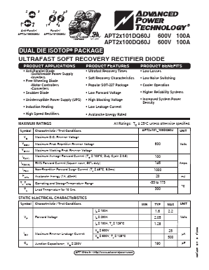 APT2X101DQ60J Datasheet PDF Advanced Power Technology