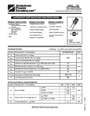 APT15DQ100BG Datasheet PDF Advanced Power Technology
