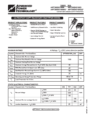APT30DQ100BG Datasheet PDF Advanced Power Technology