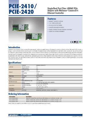 PCIE-2420NP-00B1E Datasheet PDF Advantech Co., Ltd.