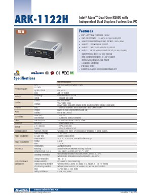 ARK-1122H-S6A1E Datasheet PDF Advantech Co., Ltd.