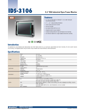 IDS-3106 Datasheet PDF Advantech Co., Ltd.