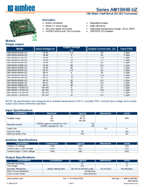 AM150HB-4848S-UZ Datasheet PDF AIMTEC