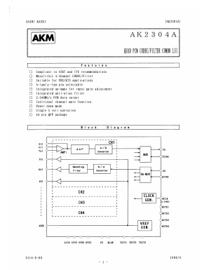 AK2304A Datasheet PDF  Asahi Kasei Microdevices