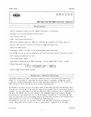 AK520S Datasheet PDF  Asahi Kasei Microdevices
