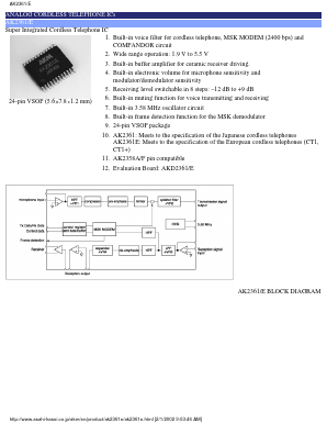 AK2361 Datasheet PDF  Asahi Kasei Microdevices