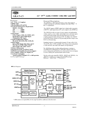 AK4545 Datasheet PDF  Asahi Kasei Microdevices