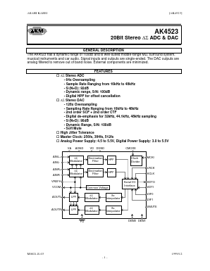 AK4523 Datasheet PDF  Asahi Kasei Microdevices