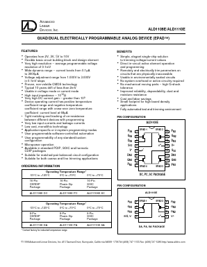 ALD1108E Datasheet PDF Advanced Linear Devices