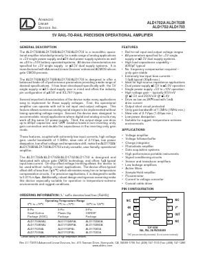 ALD1702A Datasheet PDF Advanced Linear Devices