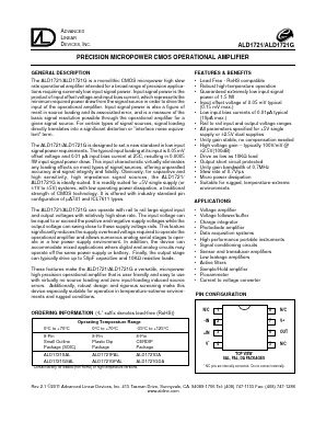 ALD1721G Datasheet PDF Advanced Linear Devices
