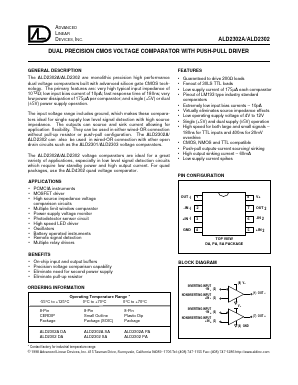 ALD2302 Datasheet PDF Advanced Linear Devices