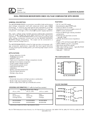 ALD2303 Datasheet PDF Advanced Linear Devices