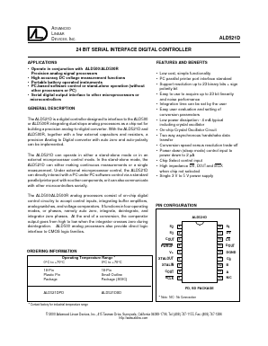 ALD521DSD Datasheet PDF Advanced Linear Devices