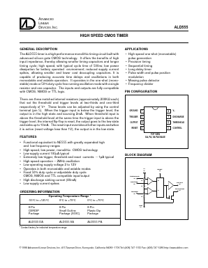 ALD555DA Datasheet PDF Advanced Linear Devices