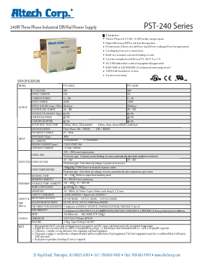 PST-240 Datasheet PDF Altech corporation