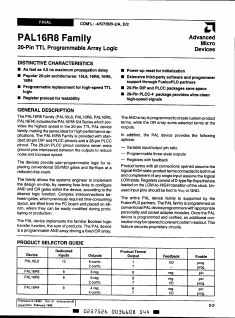 PAL16R6-7JC Datasheet PDF Advanced Micro Devices