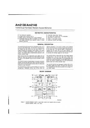 AM2140-12 Datasheet PDF Advanced Micro Devices
