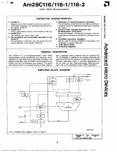 AM29C116-1/BUA Datasheet PDF Advanced Micro Devices