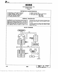 8088-2B Datasheet PDF Advanced Micro Devices
