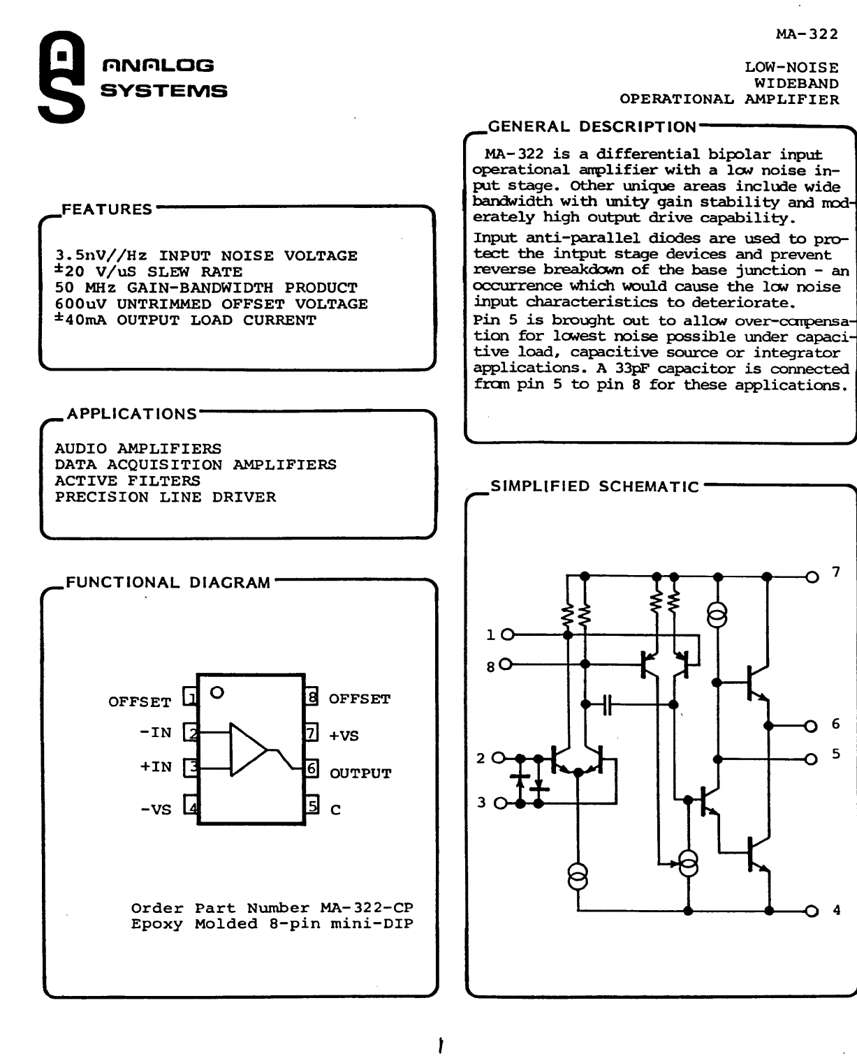 MA-322-CP Datasheet PDF AME, Inc