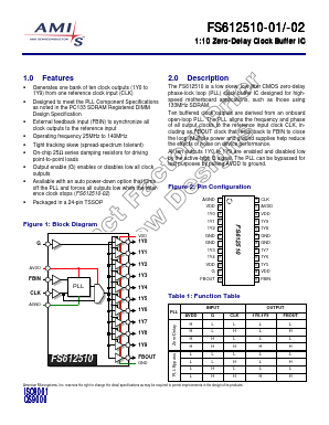 FS612510-01 Datasheet PDF AMI Semiconductor