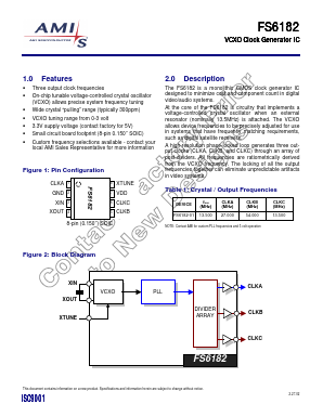 FS6182 Datasheet PDF AMI Semiconductor