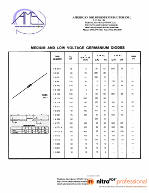 1N34A Datasheet PDF American Microsemiconductor