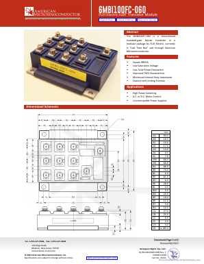 6MBI100FC-060 Datasheet PDF American Microsemiconductor