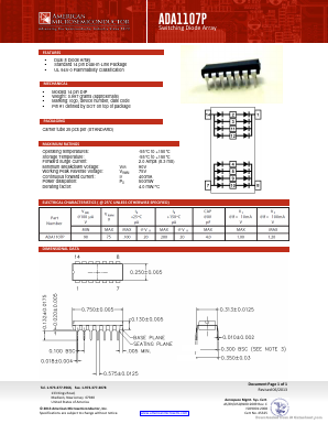 ADA1107P Datasheet PDF American Microsemiconductor