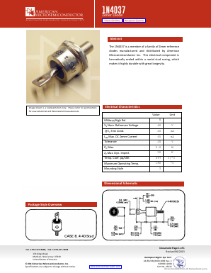 1N4037 Datasheet PDF American Microsemiconductor