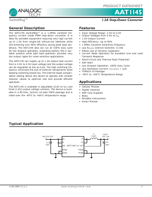 AAT1145IDE-0.6-T1 Datasheet PDF Advanced Analogic Technologies